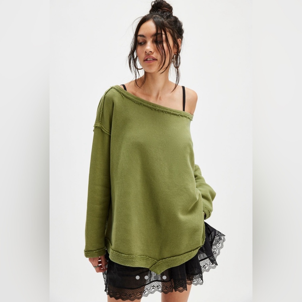 Free People Conrad Pullover - Size XS in Calliste Green (NWT) - READ NOTE - Picture 2 of 8